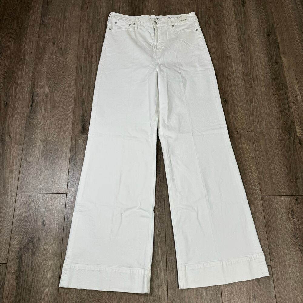J Crew Wide Leg Trouser Trendy Jeans US Women's 31 Tall New - Picture 3 of 7